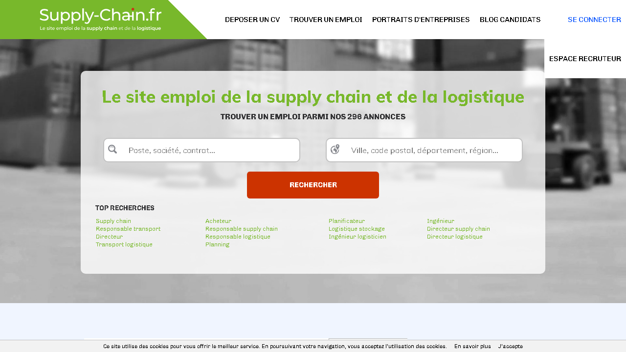 Capture d'écran de http://www.supply-chain.fr/ 